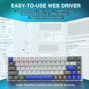 AULA WIN60HE MAX Mechanical Gaming Keyboard Wired - Wing magnetic switch ( White+Gray+blue )