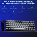 AULA WIN68HE PRO Mechanical Gaming Keyboard Wired - XingYi magnetic switch ( Light grey + dark grey )