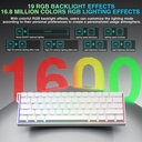 AULA MINI60HE PRO  Wireless Mechanical Gaming Keyboard - Mistcloud Magnetic ( White Side-engraved keycaps )