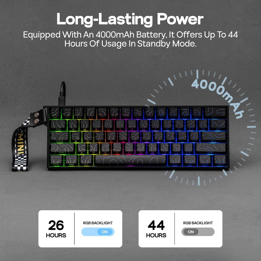 AULA MINI60HE MAX Wireless Mechanical Gaming Keyboard - Spiritcloud Magnetic ( Black CONTOUR )