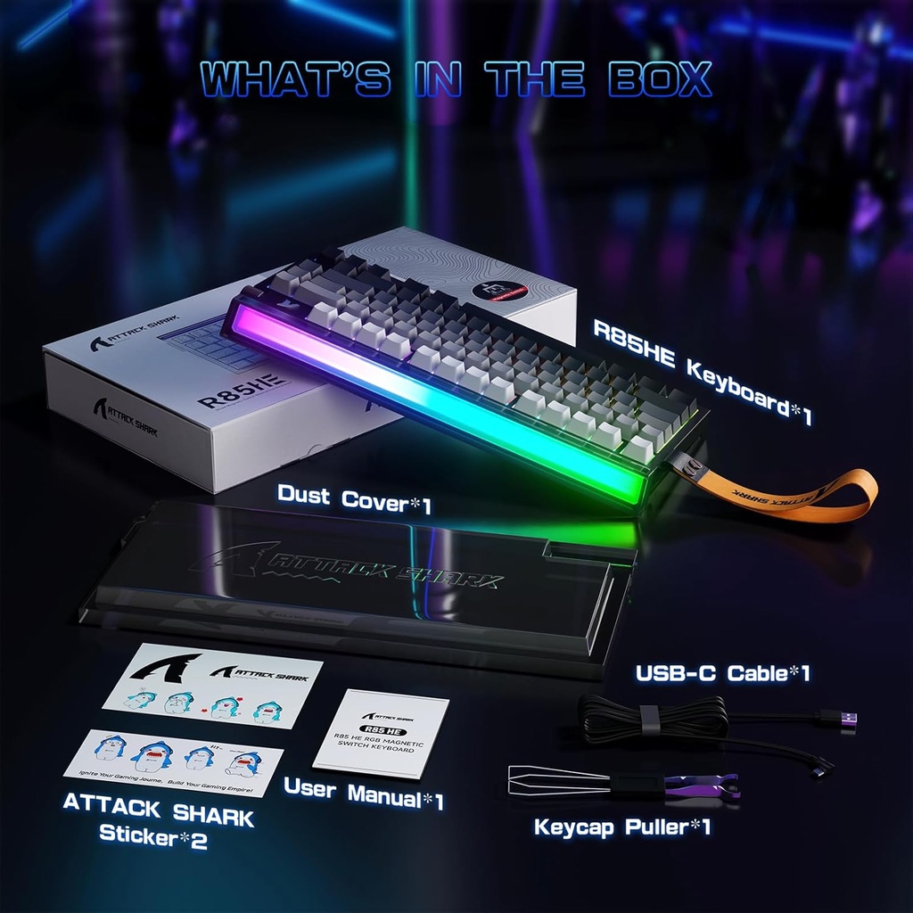 ATTACK SHARK R85HE WIRED KEYBOARD MAGNETIC – MOONLINGT 