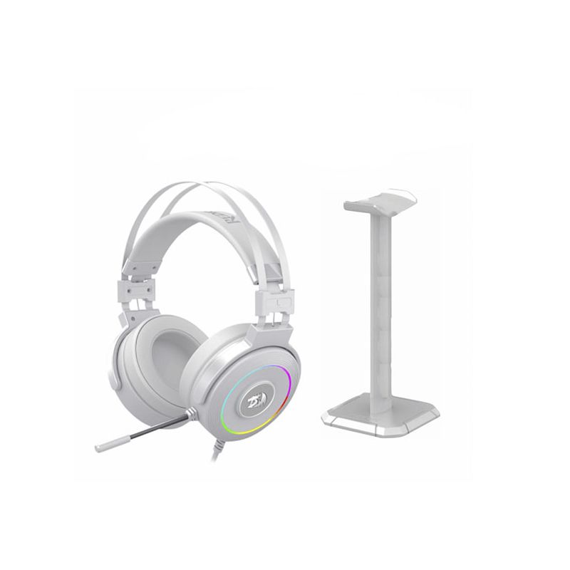 Redragon LAMIA 2 USB RGB Gaming Headset 7.1 included stand - White H320W