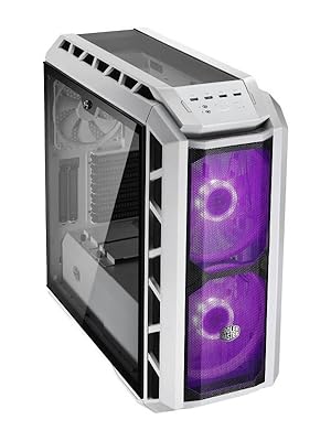 Cooler Master MasterCase H500P Mesh ARGB E-ATX Gaming PC Case - White (Dual 200mm ARGB Fan Included)