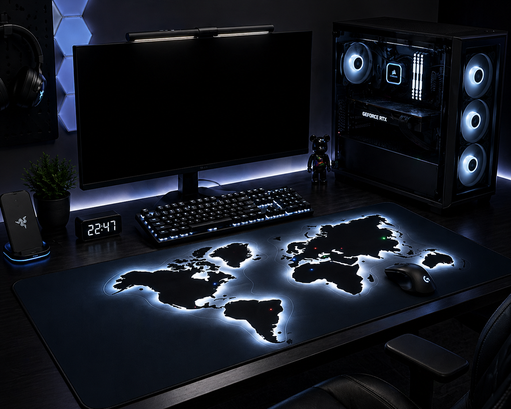 Gaming Mouse PAD 2XL World Map Design 90x40cm 