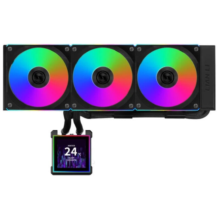 Lian Li Hydroshift II LCD-S 360 RGB BLACK Liquid CPU Cooler - 360mm AIO - 2.1” IPS LCD Screen