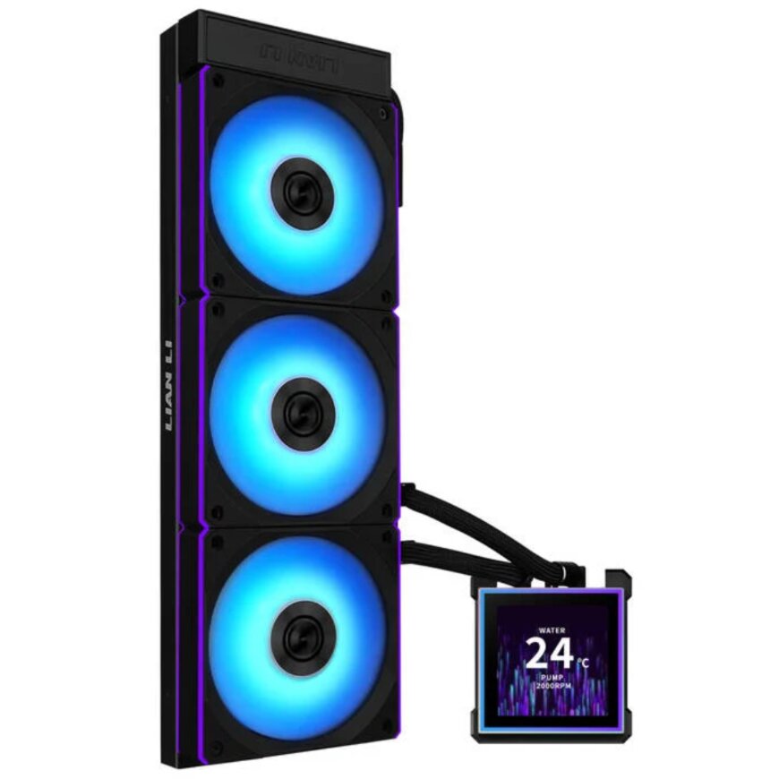 Lian Li Hydroshift II LCD-S 360 RGB BLACK Liquid CPU Cooler - 360mm AIO - 2.1” IPS LCD Screen