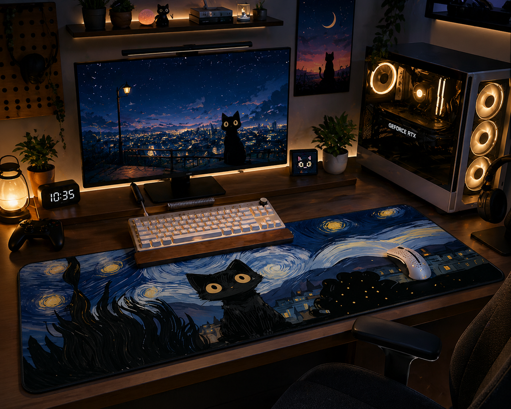 Gaming Mouse PAD 2XL cat 90x30cm (Rough Touch )