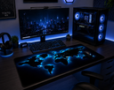 Gaming Mouse PAD 2XL World Map Design Blue 90x40cm (Rough Touch )