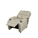 USED Mystic 1 Seater Fabric Pushback Recliner With Cup Holder Relaxing Chair Modern Design One Seat DANUBE HOME