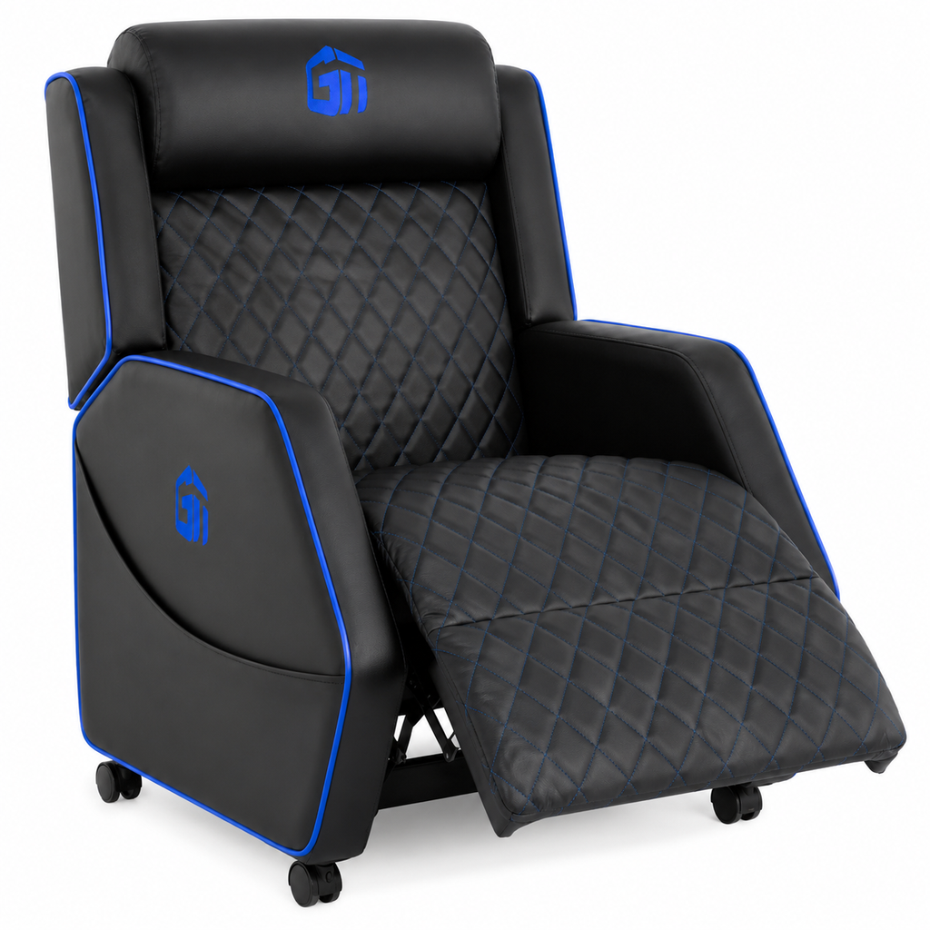 USED GamerTek Recliner Couch Gaming SofaXL- Blue/Black