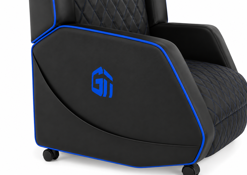 USED GamerTek Recliner Couch Gaming SofaXL- Blue/Black