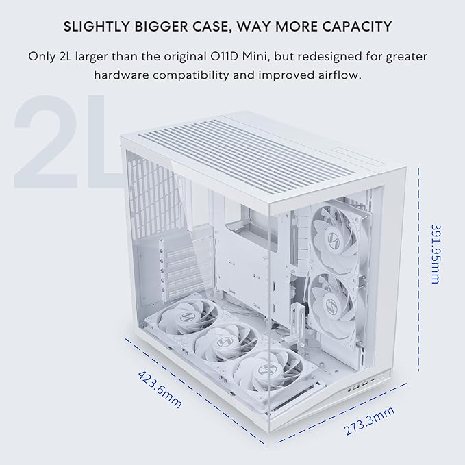 CASE LIAN LI O11 Dynamic Mini V2 Flow Edition(With 5pcs RGB fans) white
