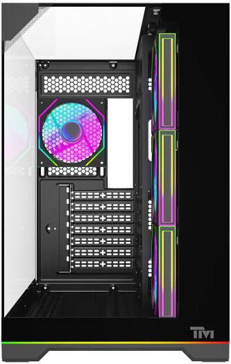 Twisted Minds Elite Gaming Case Mid Tower 4 FANS ARGB Included -Tempered Glass, Black - TM-Elite-B