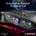 Promate 20W BassBoost™ Quad Speaker and Built-In Microphone Wireless RGB Soundbar Delta-X BLACK