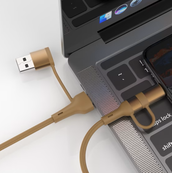 MYX PRO Turbo POWERHUB 4-in-1 65W Fast Charging Cable-GOLD
