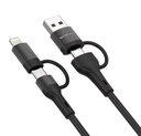 MYX PRO Turbo POWERHUB 4-in-1 65W Fast Charging Cable-BLACK