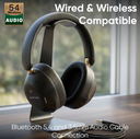 MYX Pro EchoMax MP-V11W – 30dB Active Noise Canceling Wireless Headphones with 37H Battery & Built-in Mic-White