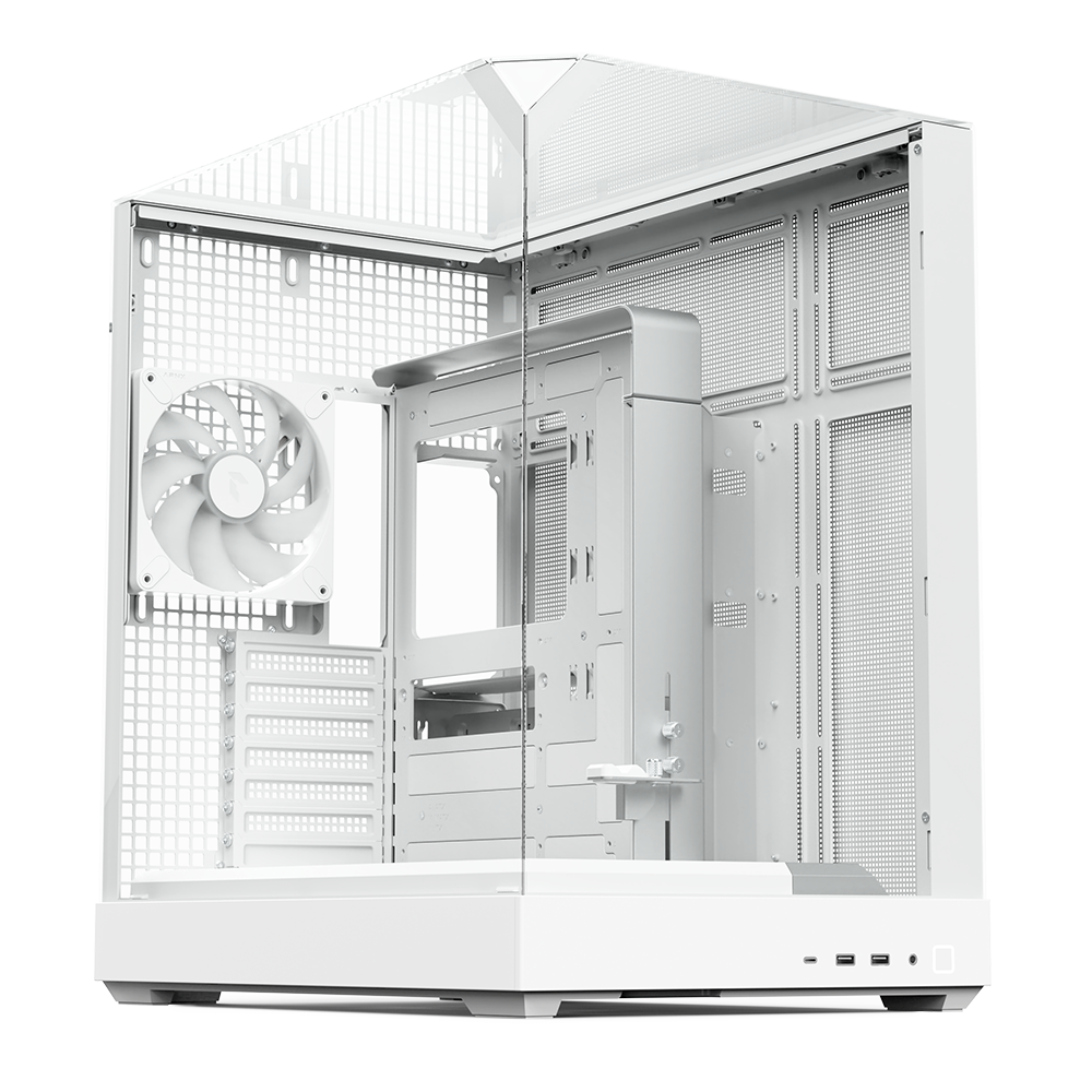 APNX HAVN V2 premium PC case 3GLASS FP3-140 ARGB PWM FAN X4 APCM-VI102143.21-WHITE