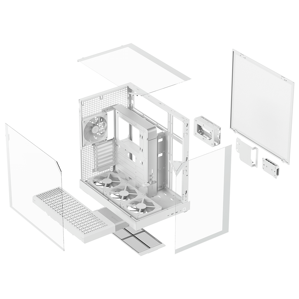 APNX HAVN V2 premium PC case 3GLASS FP3-140 ARGB PWM FAN X4 APCM-VI102143.21-WHITE