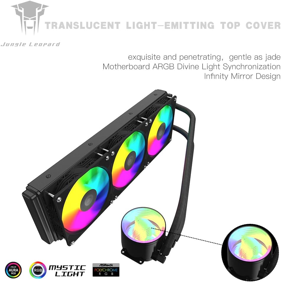 Jungle Leopard TK1 360P ARGB CPU Liquid Cooler-BLACK