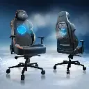 Cougar NxSys Aero Gaming Chair, Integrated RGB Fan, Premium PVC Leather, Adjustable 3D Armrests, Elastomeric Mesh, Durable Steel Frame, 3" Wheels, 160kg Max Weight - Black and Orange CG-CHAIR-NXSYS-AERO-ORG