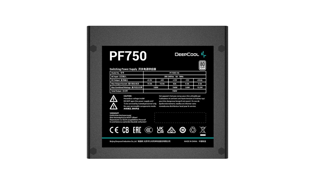 DeepCool PF750 80 Plus 750W 