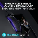 RAPOO VT9 PRO 4K BLACK/Purple GAMING MOUSE 