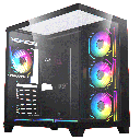 Acegeek Horizon BLACK ATX Case, 7x RGB 120mm Fans