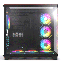 Acegeek Horizon BLACK ATX Case, 7x RGB 120mm Fans