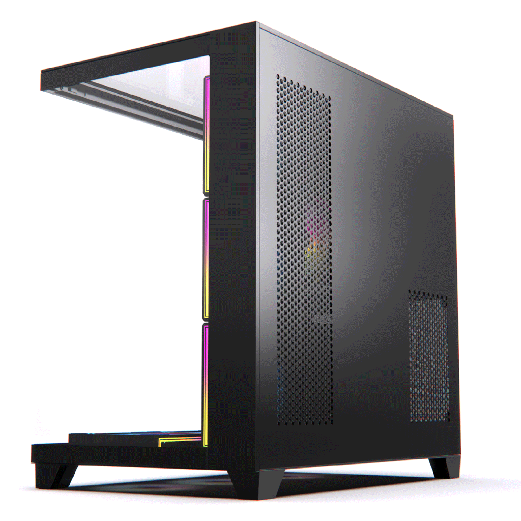 Acegeek Horizon BLACK ATX Case, 7x RGB 120mm Fans