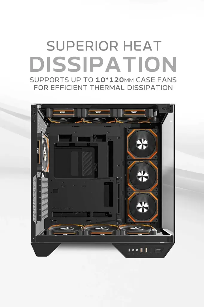 Case DarkFlash DY470 BLACK with 4x ARGB Fans