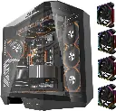 Case DarkFlash DY470 BLACK with 4x ARGB Fans