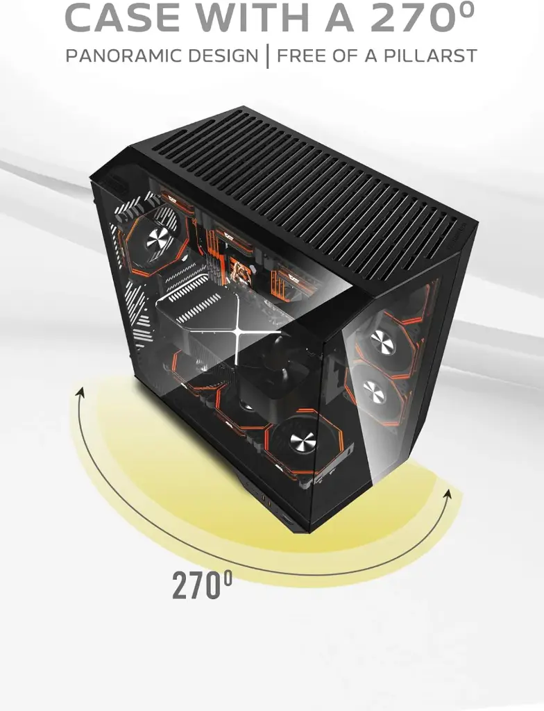Case DarkFlash DY470 BLACK with 4x ARGB Fans
