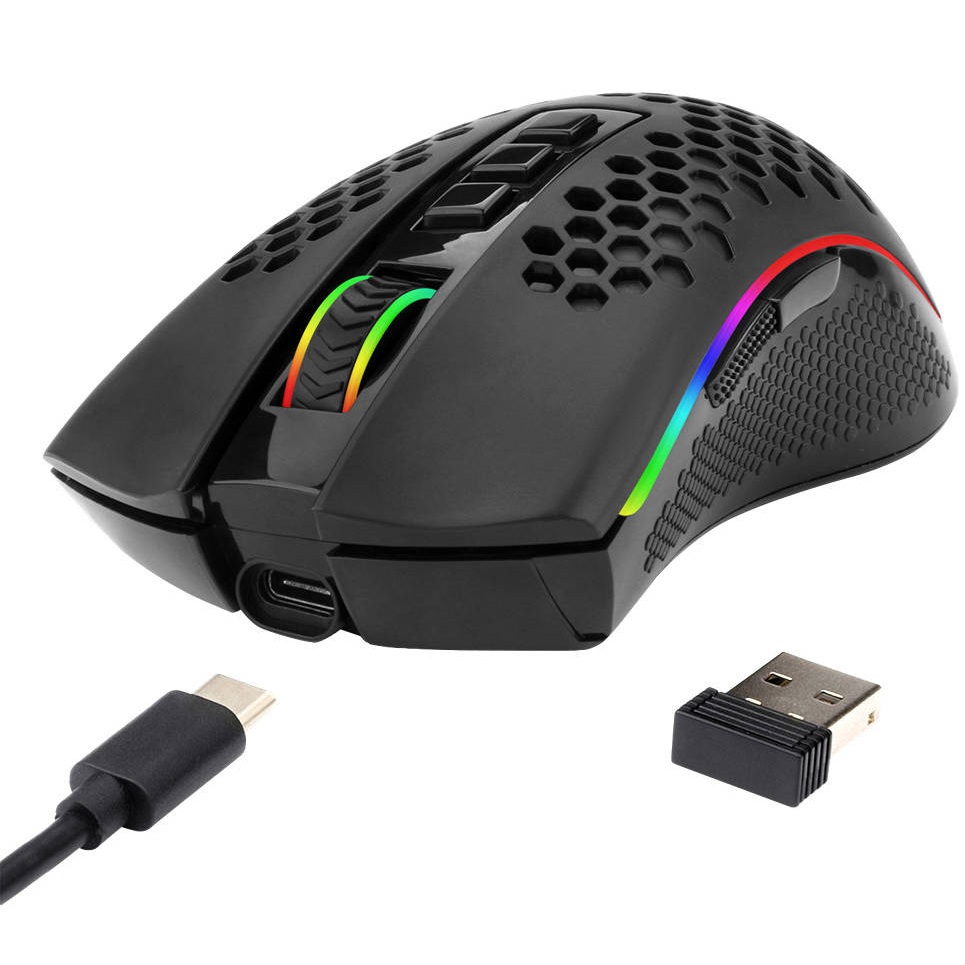 Redragon M808 Storm Pro Wireless Gaming Mouse, RGB