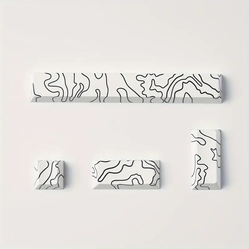 White Line Keycap Set for Keyboards 