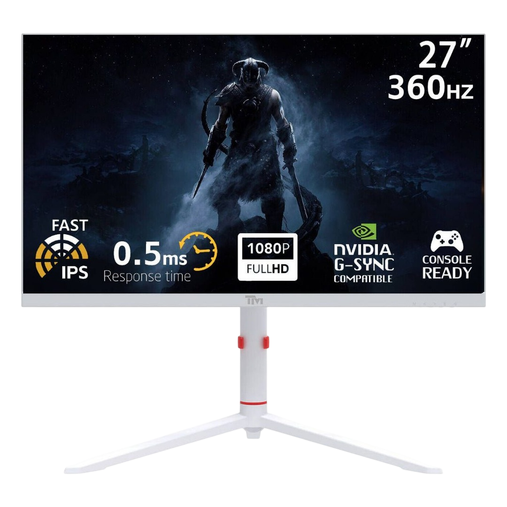 Twisted Minds 27'' 360Hz, 0.5 ms, Gaming VESA READY, With Speaker RGB, Adjustable Stand Gaming Monitor WHITE TMA27FHD360IPS 