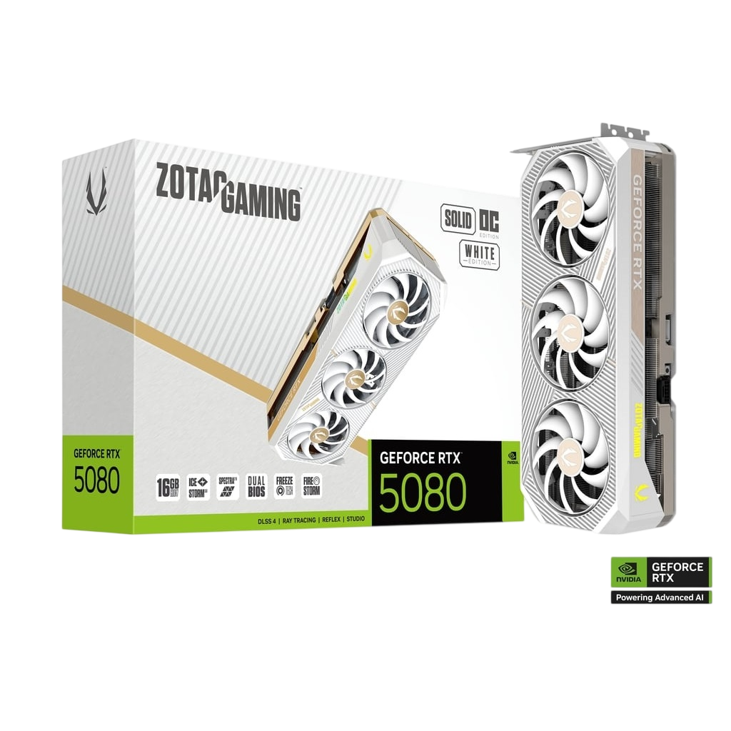 ZOTAC GAMING GeForce RTX 5080 SOLID OC White Edition - ZT-B50800Q-10P