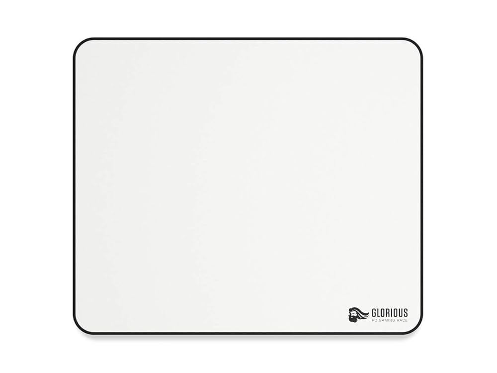 Glorious Large Gaming Mouse Pad, 11"x13" (28x33cm) Size, White | GW-L