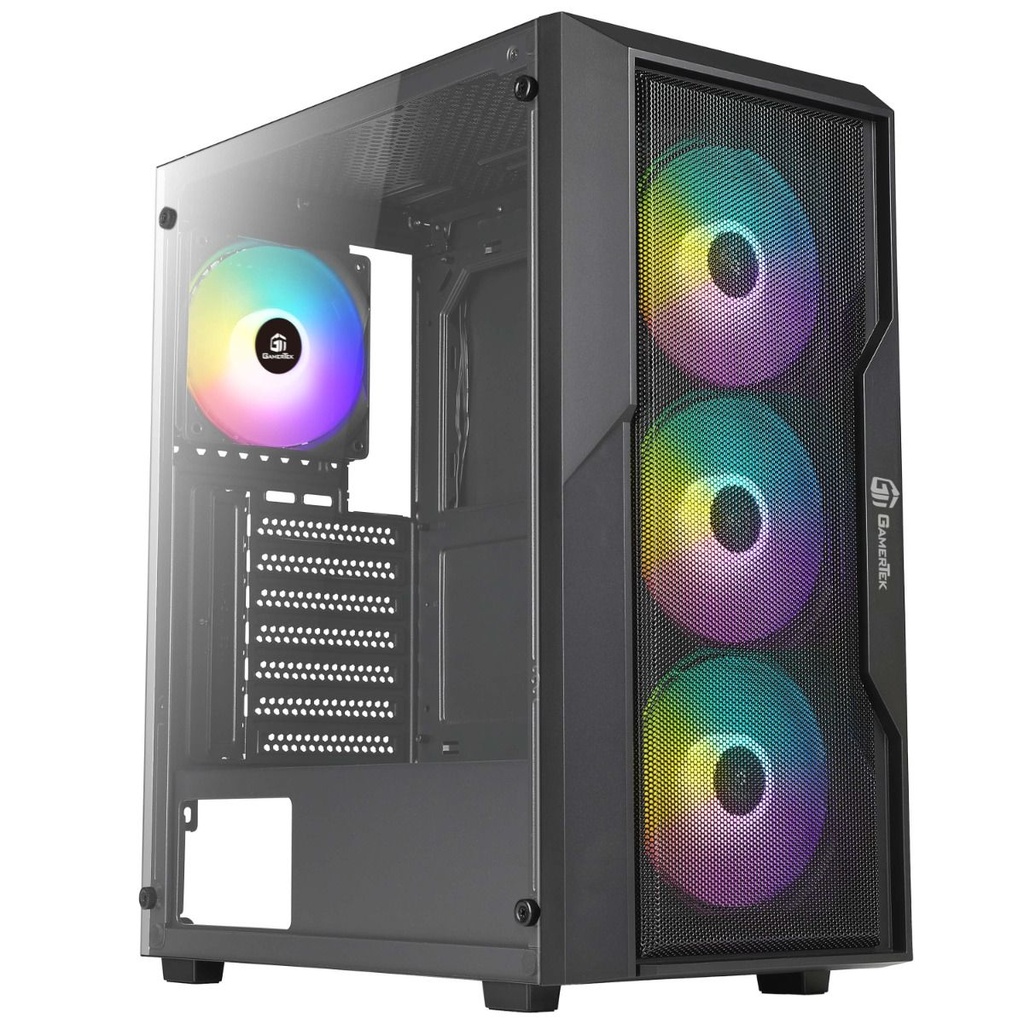 GamerTek Zenith MID Tower ATX Gaming Case PC Case Black