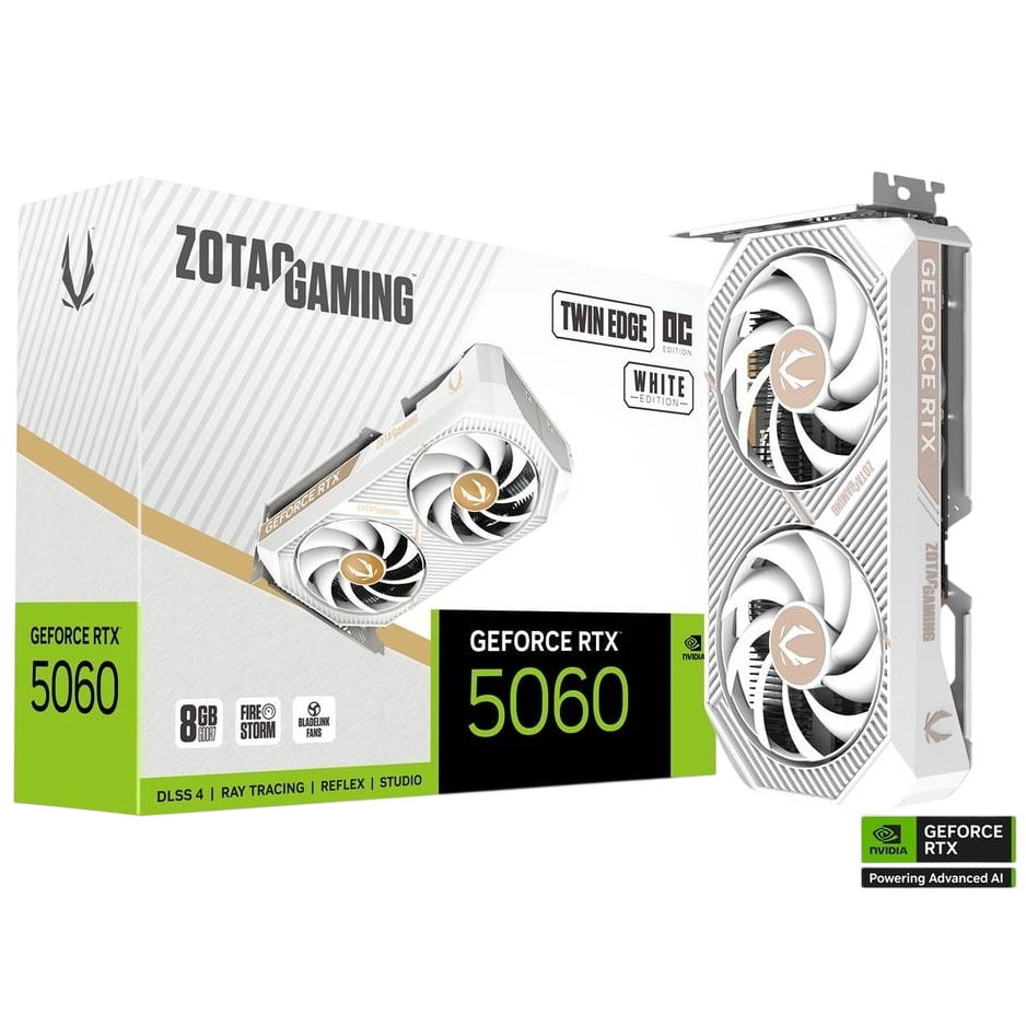 ZOTAC GAMING GeForce RTX 5060 Twin Edge OC White Edition ZT-B50600Q-10M 