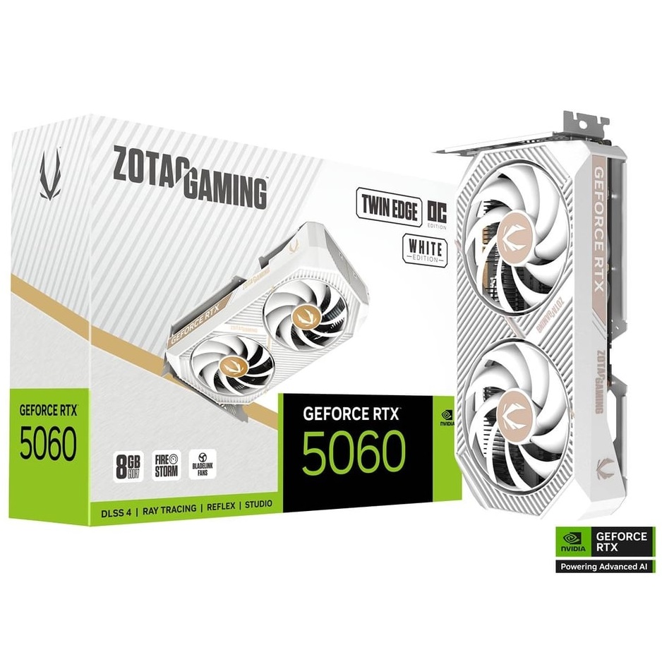 ZOTAC GAMING GeForce RTX 5060 Twin Edge OC White Edition ZT-B50600Q-10M 