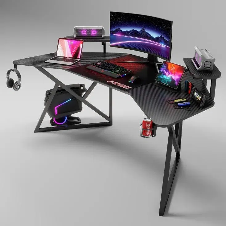 Curved Gaming Desk Large Size 160x70cm MAF C224-160 