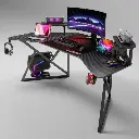 Curved Gaming Desk Large Size 160x70cm MAF C224-160 