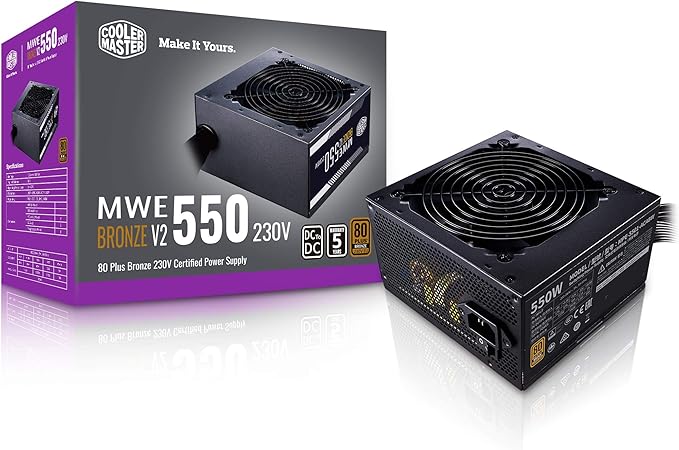  POWER SUPPLY 550W 80+ Bronze CoolerMaster 