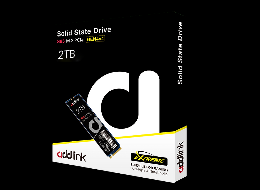 M.2 NVMe 2TB Addlink S85 Internal SSD Gen4 PCIe Up to 6,000 MB/s read
