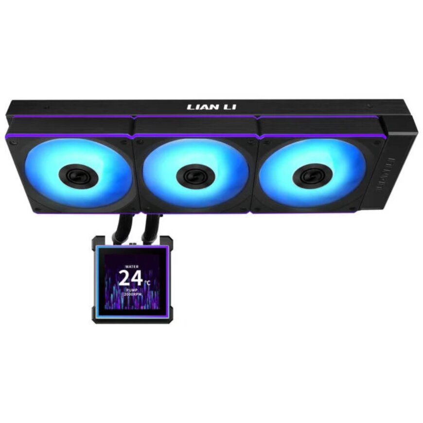 Lian Li Hydroshift II LCD-S 360 RGB BLACK Liquid CPU Cooler - 360mm AIO - 2.1” IPS LCD Screen