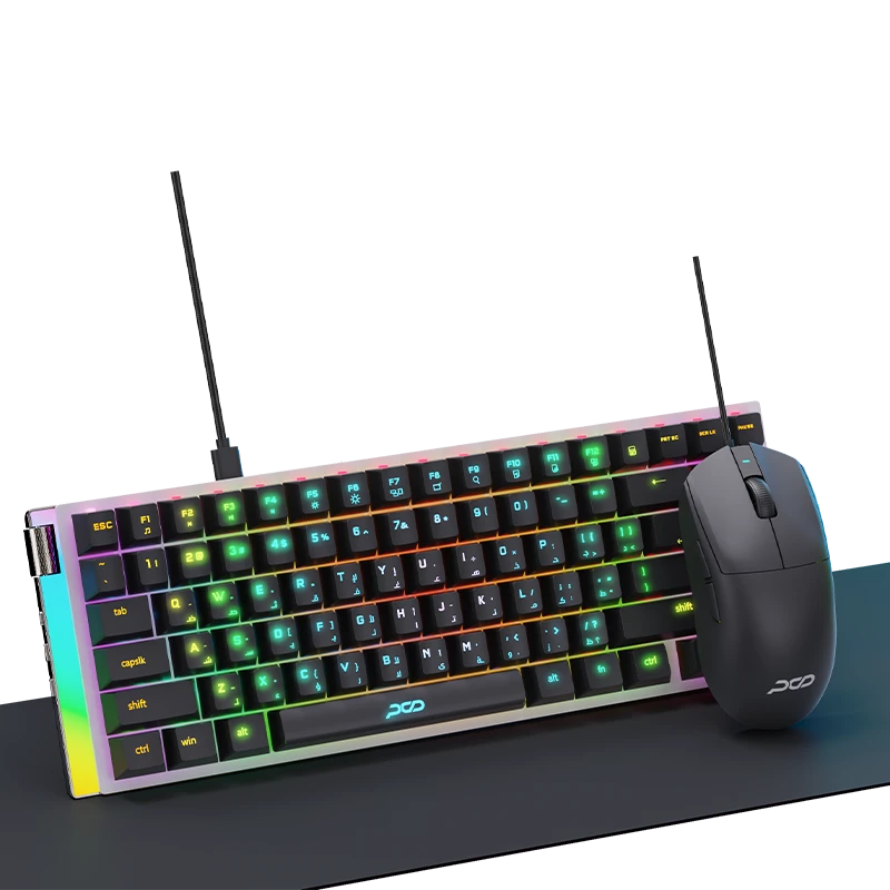 PCD Mechanical Gaming Combo Keyboard, Mouse & MousePad KIT RGB KM-L112BK - Black