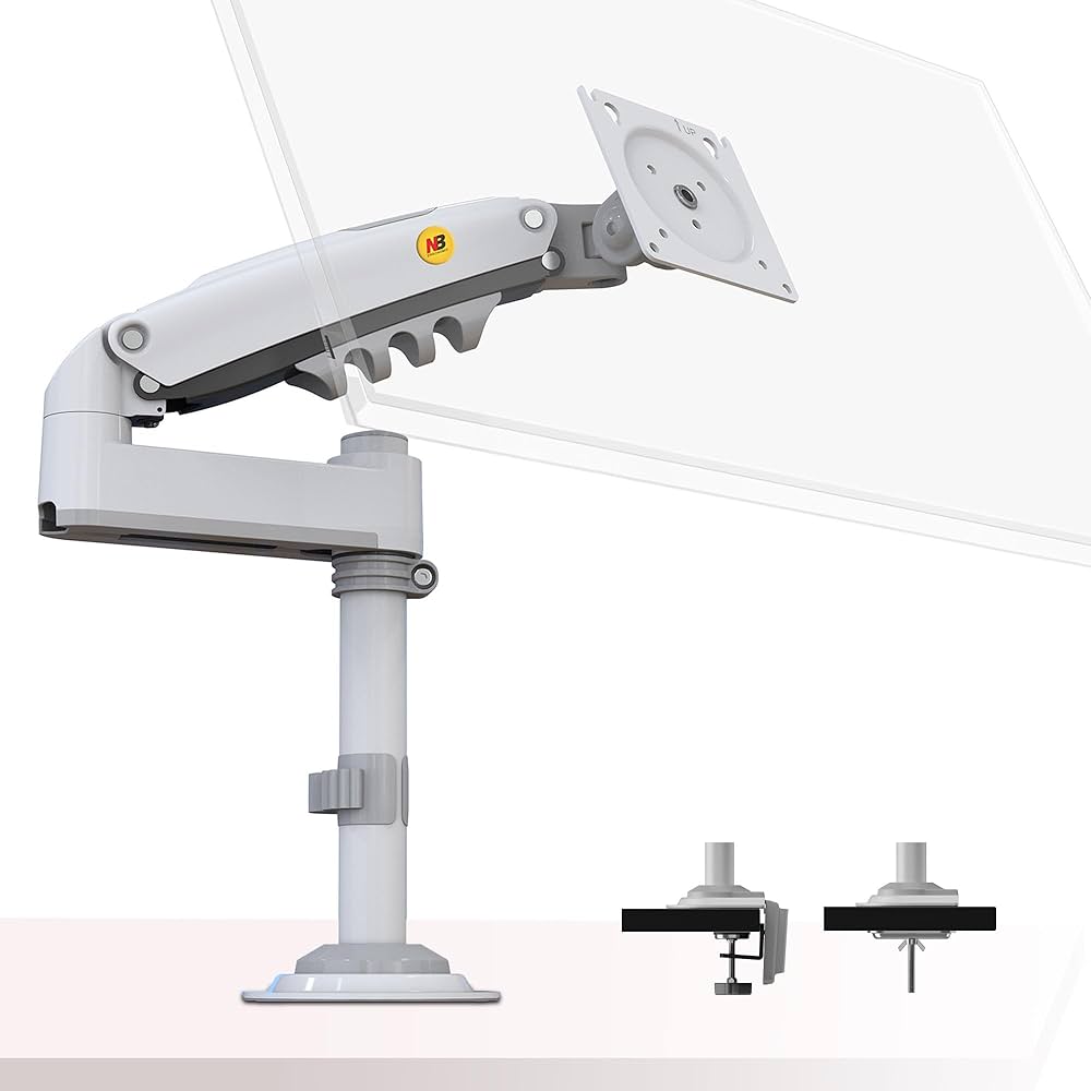  NB North Bayou Monitor Desk Mount Long Arm NB H100 WHITE