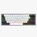 Al Barq Keyboard Camel Tech Magnetic Switch 8000 Hz Polling Rate Arabic/English - Black & White