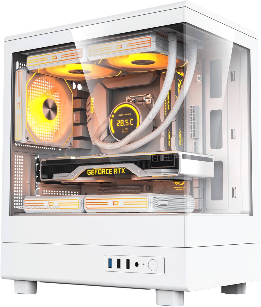 CASE darkFlash DB330M WHITE + 650W PSU WHITE